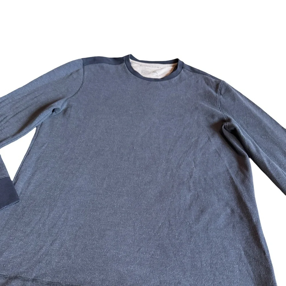 Banana Republic Lightweight Waffle Knit Long Sleeve Shirt Top Stretch Size XL